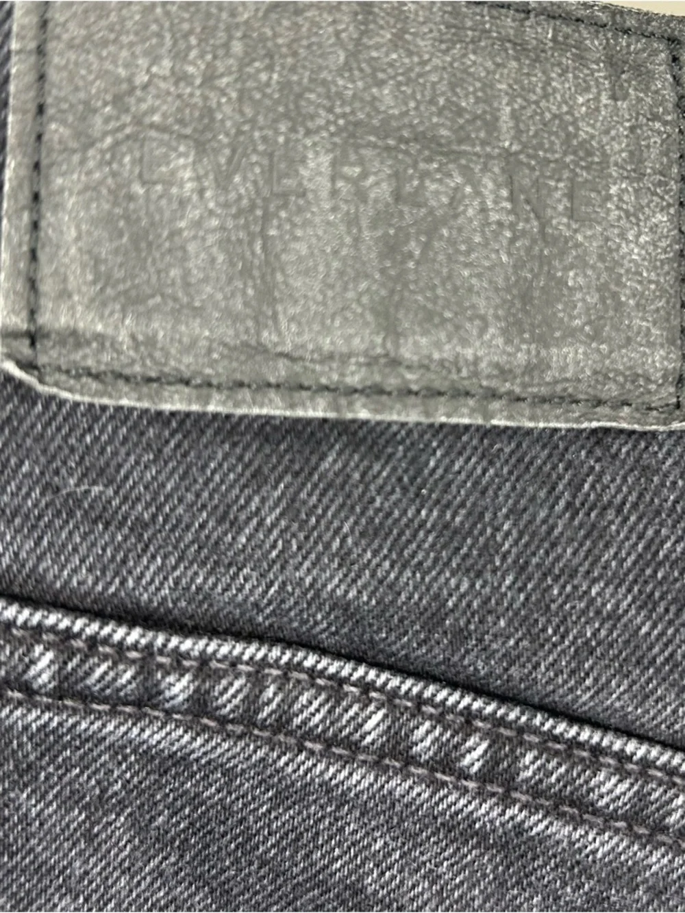 Everlane Charcoal Gray High-Rise Straight Jeans Size 28 - Picture 5 of 10